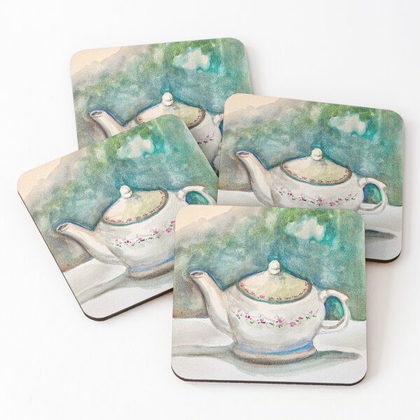 Item preview, Wing Light Art Designs Teapot with Flowers designed and sold by Wing Light Art Designs.