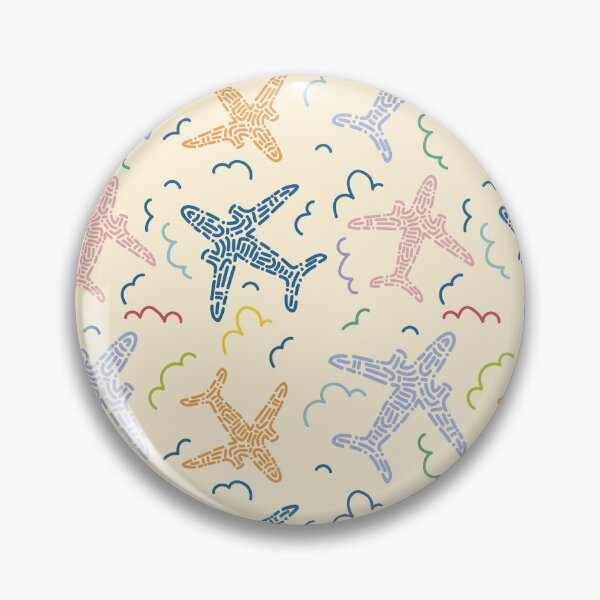 Item preview, Colorful airplanes in colorful clouds pattern designed and sold by Deepness2023.