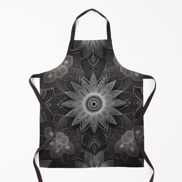 Item preview, Intricate Black and White Floral Mandala designed and sold by LyssasMindArt.