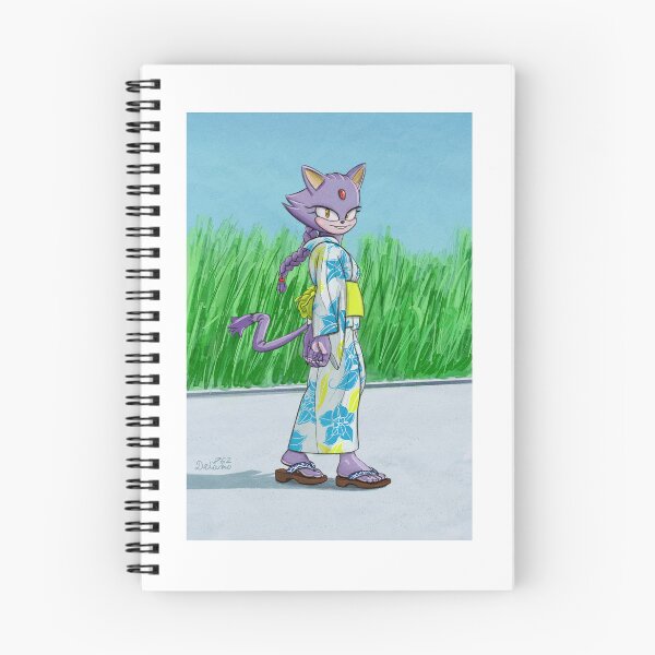Item preview, Blaze the Cat in a yukata, Print designed and sold by Delano762.