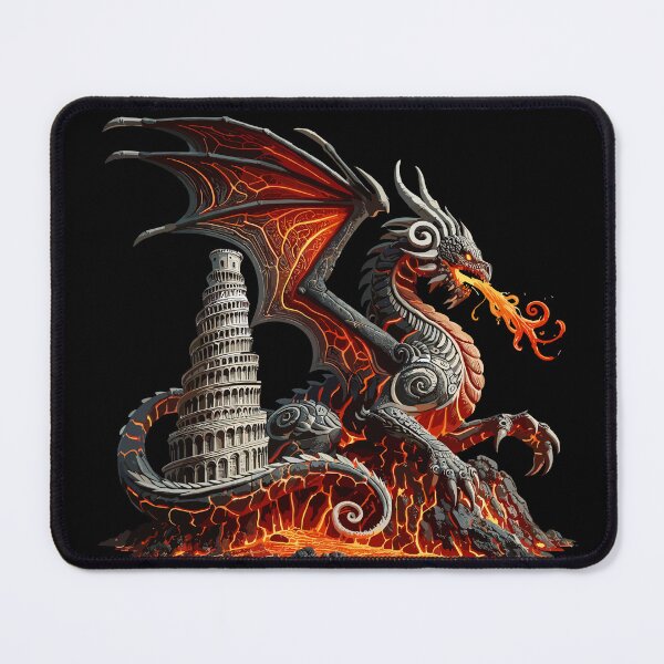 Item preview, Lava Dragon with Ornate Horns and Tower designed and sold by Xsquilax.