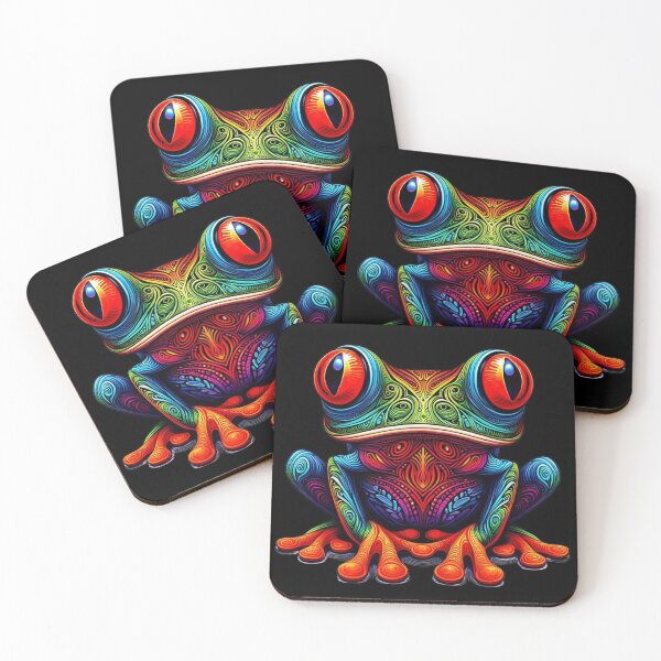 Item preview, colorful frog designed and sold by 506DesignsCR.