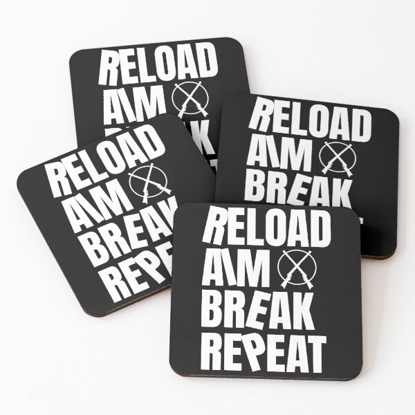 Item preview, Reload Aim Break Repeat Skeet Shooting Trap Shooting Clay Pigeon Retro Vintage Style designed and sold by HosvPrint .s.