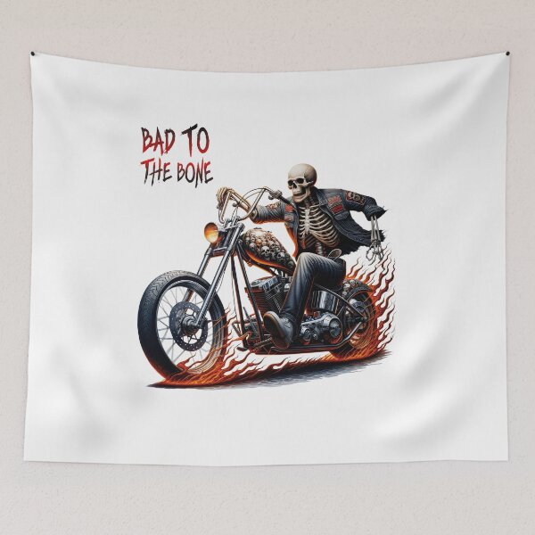 Item preview, skull Ghost Rider on fire t-shirt designed and sold by PrintyArts.