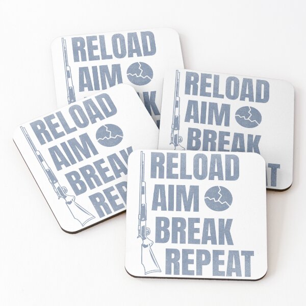 Item preview, Reload Aim Break Repeat Skeet Shooting Trap Shooting Clay Pigeon Retro Vintage Style designed and sold by HosvPrint .s.