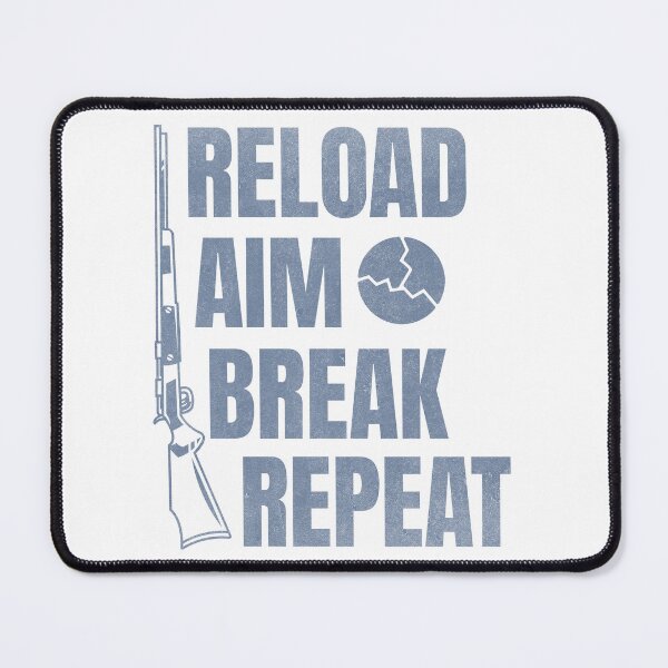Item preview, Reload Aim Break Repeat Skeet Shooting Trap Shooting Clay Pigeon Retro Vintage Style designed and sold by HosvPrint .s.