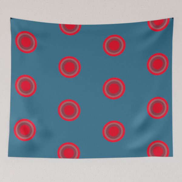 Item preview, concentric rings on blue background designed and sold by BAMES-F-DESIGNS.