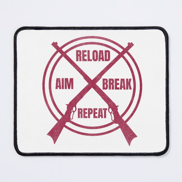 Item preview, Reload Aim Break Repeat Skeet Shooting Trap Shooting Clay Pigeon Retro Vintage Style designed and sold by HosvPrint .s.