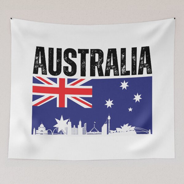 Item preview, Australian Flag with Aussie Vibes for Australia Travel designed and sold by KBMeyer.
