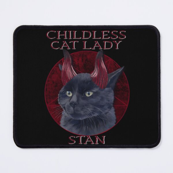 Item preview, Childless cat lady Stan - Devil cat designed and sold by ExtraCaffeine.