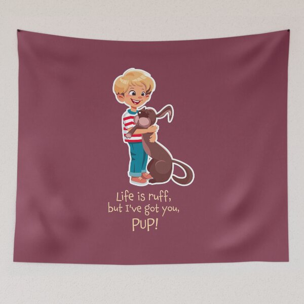Item preview, Boy with dog designed and sold by kavalenkavart.