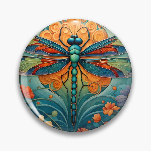 Item preview, Dragonfly 60's Flower Power designed and sold by druidwolfart.