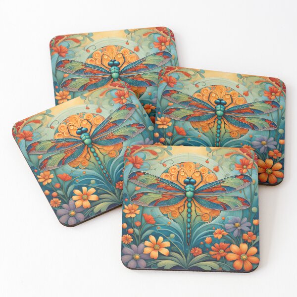 Item preview, Dragonfly 60's Flower Power designed and sold by druidwolfart.