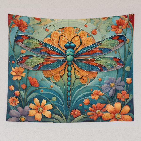 Item preview, Dragonfly 60's Flower Power designed and sold by druidwolfart.