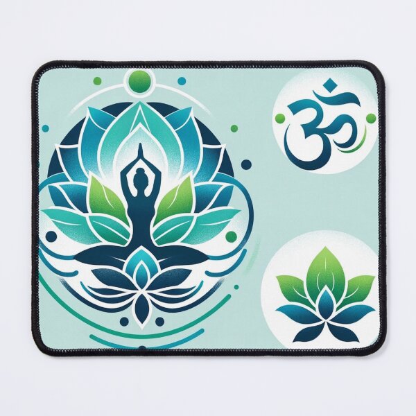 Item preview, yoga design in blue designed and sold by saqui-com.