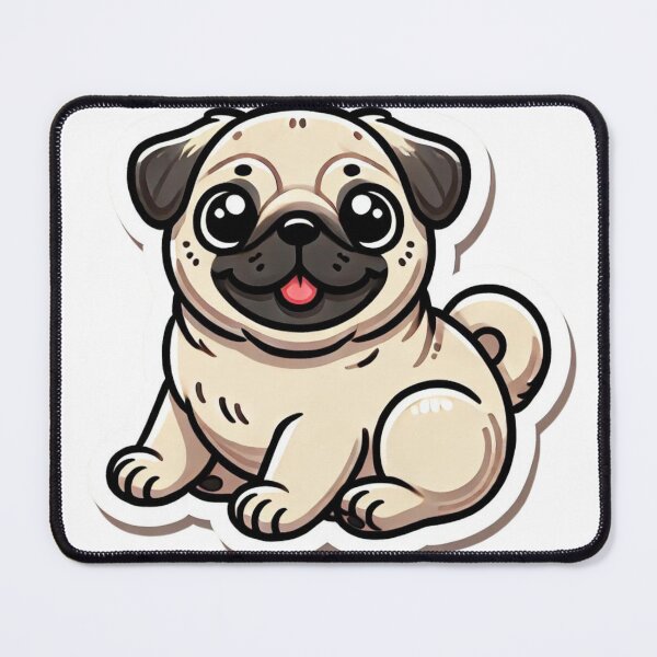 Item preview, Pug Sticker Cute for National Dog Month designed and sold by Lisa Pearlman.