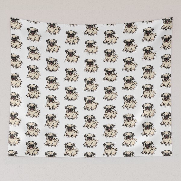 Item preview, Pug Sticker Cute for National Dog Month designed and sold by Lisa Pearlman.