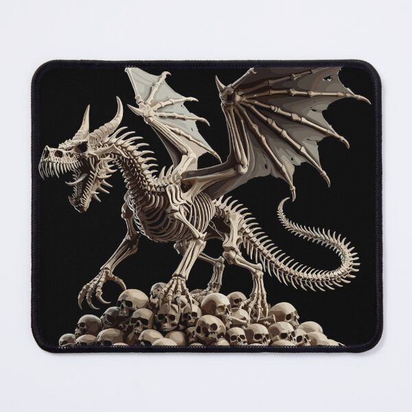 Item preview, Skeletal Dragon on Top a Pile of Skulls designed and sold by Xsquilax.