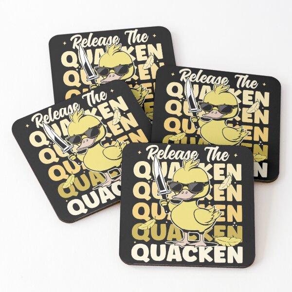 Item preview, Release the Quacken | Cute Duck with a Knife - Black designed and sold by PearlMoonGrapes.
