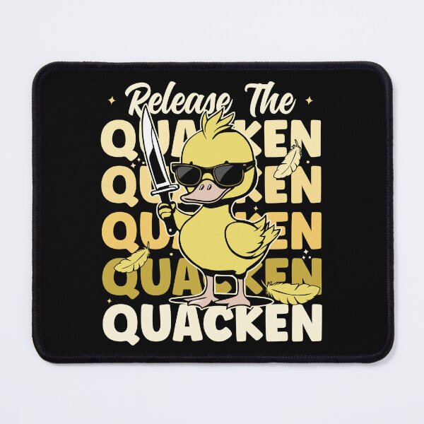 Item preview, Release the Quacken | Cute Duck with a Knife - Black designed and sold by PearlMoonGrapes.