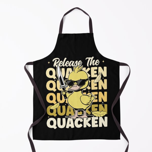 Item preview, Release the Quacken | Cute Duck with a Knife - Black designed and sold by PearlMoonGrapes.