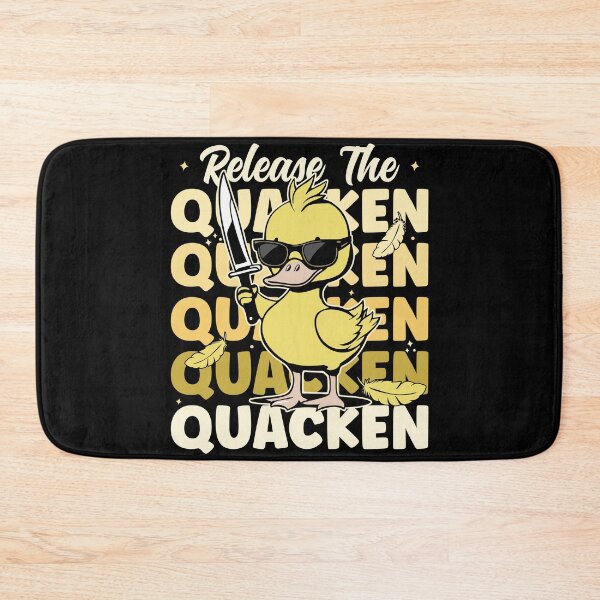 Item preview, Release the Quacken | Cute Duck with a Knife - Black designed and sold by PearlMoonGrapes.