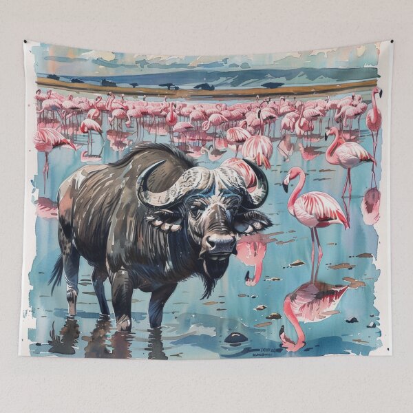 Item preview, A Watercolor Design of Lake Nakuru National Park - Kenya  designed and sold by Sketch-Shack.