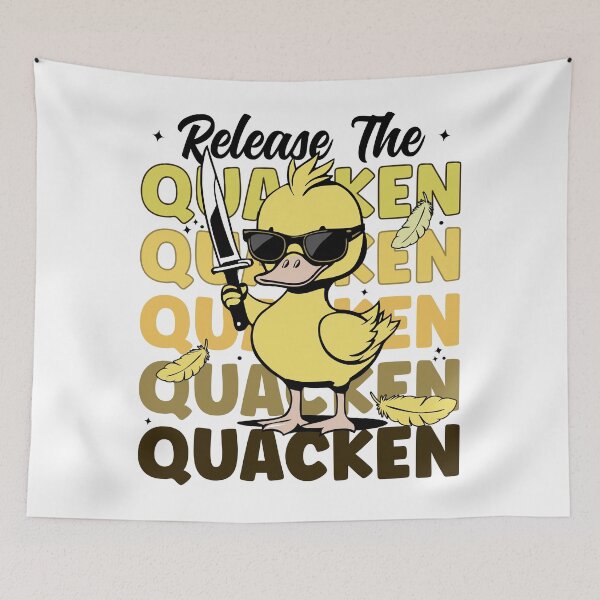 Item preview, Release The Quacken | Cute Duck with a Knife designed and sold by PearlMoonGrapes.