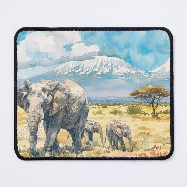 Item preview, A Watercolor Design of Amboseli National Park - Kenya designed and sold by Sketch-Shack.