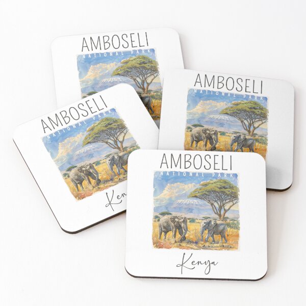 Item preview, A Watercolor Design of Amboseli National Park - Kenya  designed and sold by Sketch-Shack.
