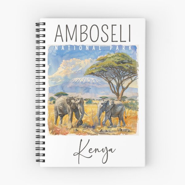 Item preview, A Watercolor Design of Amboseli National Park - Kenya  designed and sold by Sketch-Shack.