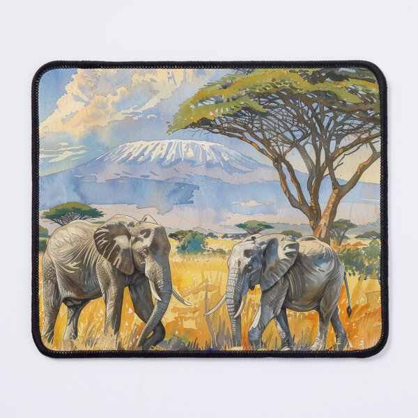 Item preview, A Watercolor Design of Amboseli National Park - Kenya  designed and sold by Sketch-Shack.