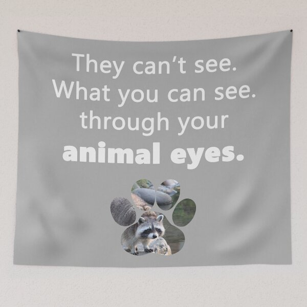 Item preview, THERIAN paw print "they can't see what you can see through your animal eyes" RACCOON designed and sold by PD Therian.