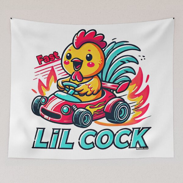 Item preview, Cute Baby Rooster Racing Car Design - "Fast Lil Cock" | Lilcock.com Collection designed and sold by KawaiiCherryPie.