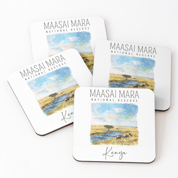 Item preview, A Watercolor Design of Maasai Mara National Reserve - Kenya  designed and sold by Sketch-Shack.