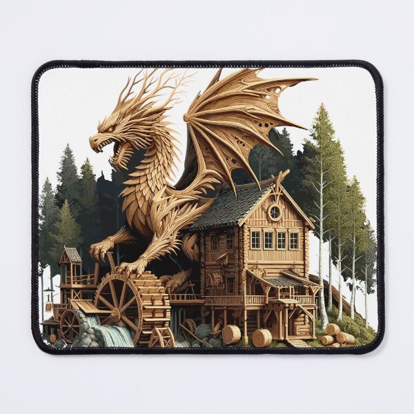 Item preview, Wood Dragon and Mill Waterwheel designed and sold by Xsquilax.