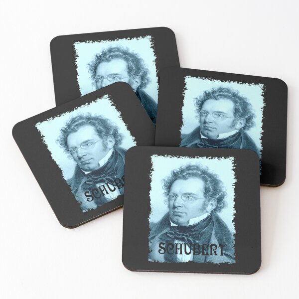 Artikelvorschau, Franz Peter Schubert - Portrait - Vintage Design - Blau - RB entworfen und verkauft von GrandArtists.