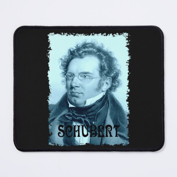 Artikelvorschau, Franz Peter Schubert - Portrait - Vintage Design - Blau - RB entworfen und verkauft von GrandArtists.