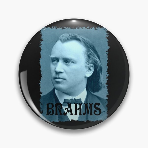 Item preview, Johannes Brahms - Portrait - Vintage Design - Blue - RB designed and sold by GrandArtists.