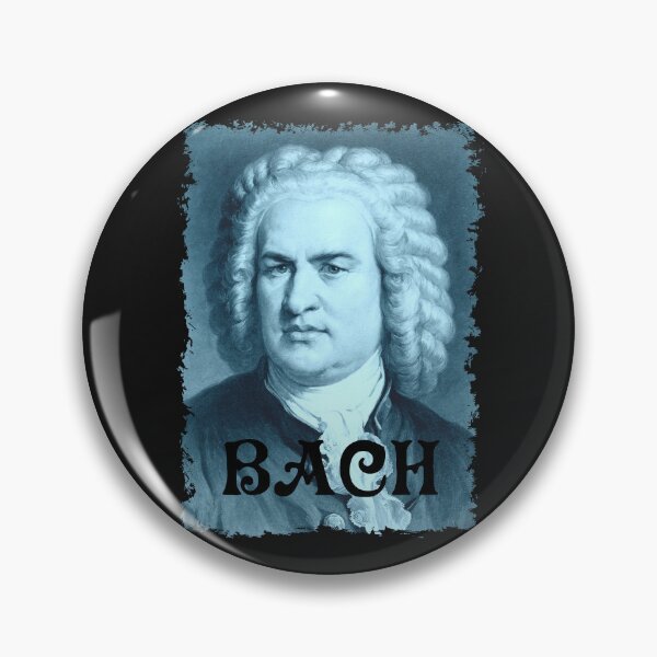 Item preview, Johann Sebastian Bach - Portrait - Vintage Design - Blue - RB designed and sold by GrandArtists.