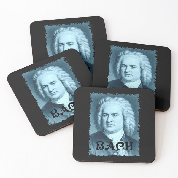 Item preview, Johann Sebastian Bach - Portrait - Vintage Design - Blue - RB designed and sold by GrandArtists.