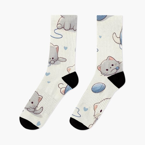 Item preview, Whimsical Kittens & Yarn - Playful Cat Pattern Design designed and sold by CitrineLinker.