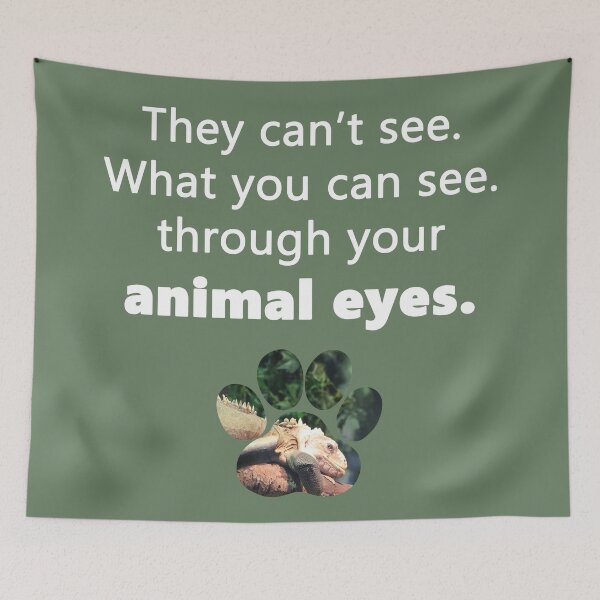 Item preview, THERIAN paw print "they can't see what you can see through your animal eyes LIZARD LEGUAN designed and sold by PD Therian.