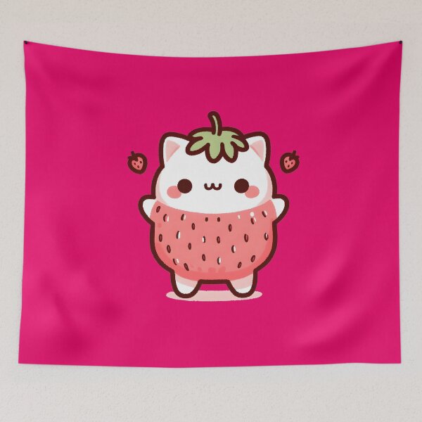 Item preview, Strawberry Cat. designed and sold by Anna Halasek.