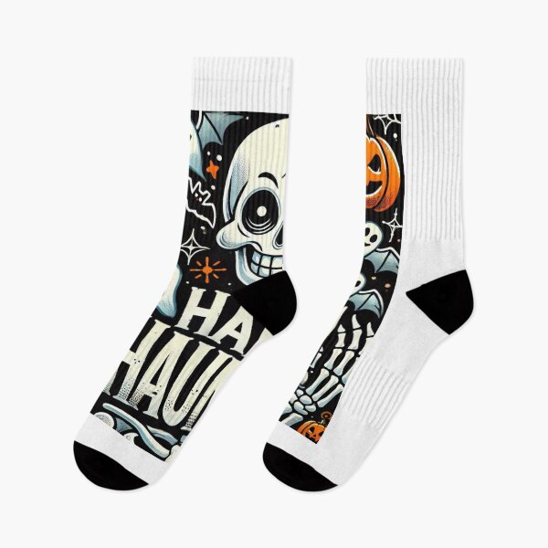 Item preview, Happy Haunting! | Skeleton Art | Spooky Halloween Decor | Unique Halloween Gift designed and sold by LoliDesignShop.