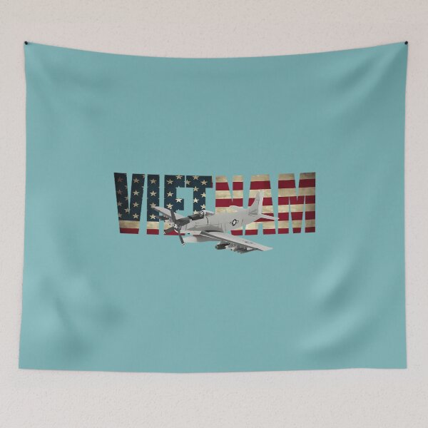 Item preview, A-1 Skyraider Airplane Vietnam Veteran Plane Us Flag designed and sold by NameeraQuizon.