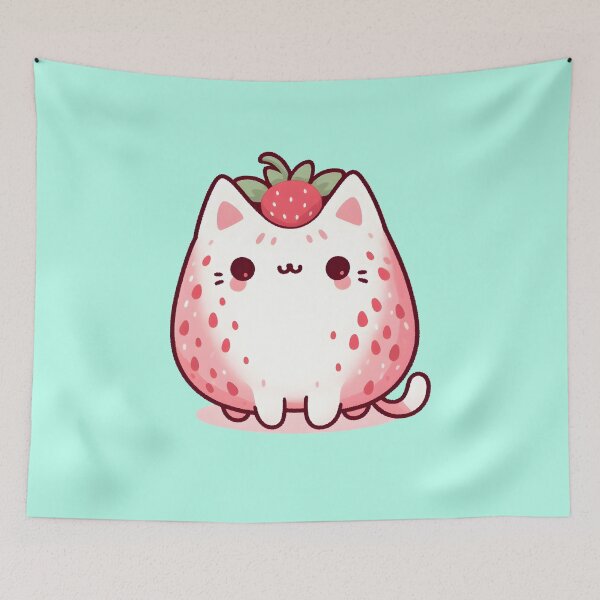 Item preview, Strawberry Cat. designed and sold by Anna Halasek.