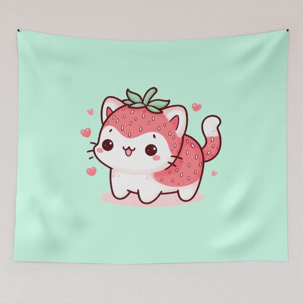 Item preview, Strawberry Cat. designed and sold by Anna Halasek.