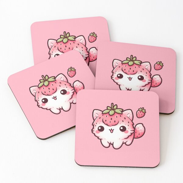 Item preview, Strawberry Cat. designed and sold by Anna Halasek.