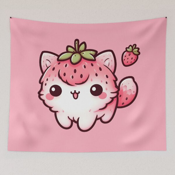 Item preview, Strawberry Cat. designed and sold by Anna Halasek.